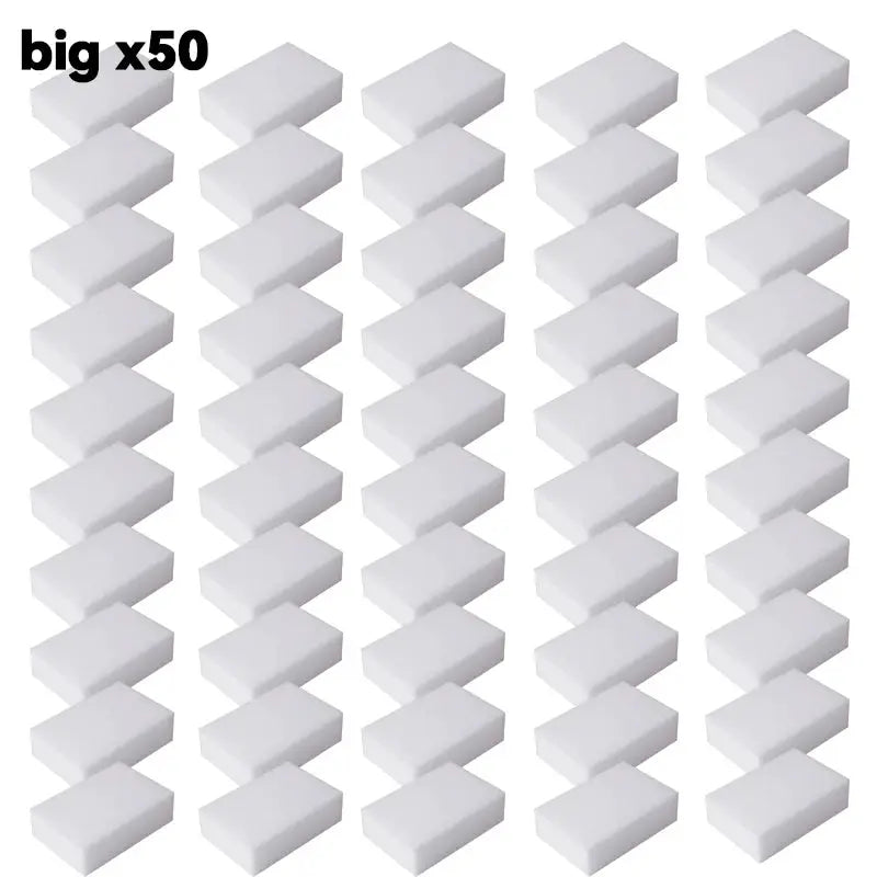 EcoClean Melamine Sponge Magic Eraser 50 Pack Non Toxic Antibacterial Cleaning Sponges For Kitchen And Bathroom