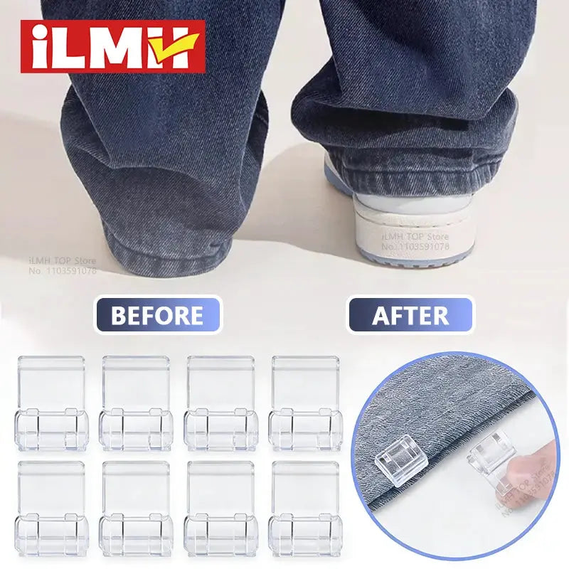 ClearFit Invisible Leg Shortening Clips Non Slip Hem Edge Clips For Quick Seamless Hem Adjustments Travel Friendly