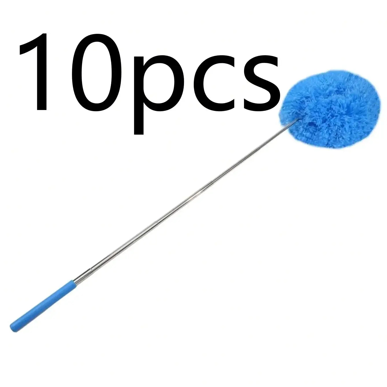 Microfiber ceiling fan duster with 80cm extendable rod and blue head