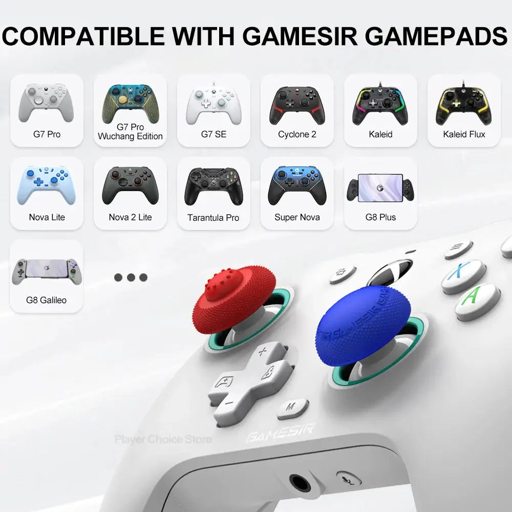 GameSir Colorful Silicone Thumb Grip Caps For G7 Pro Cyclone 2 Kaleid Flux G7 SE G8 Plus Nova 2 Lite Gamepads
