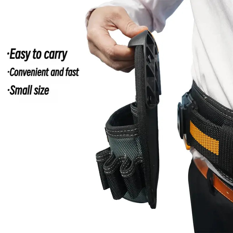 TOOLSTACK Work Belt with quick-release steel buckle and 3 tool clip pockets for waist bag