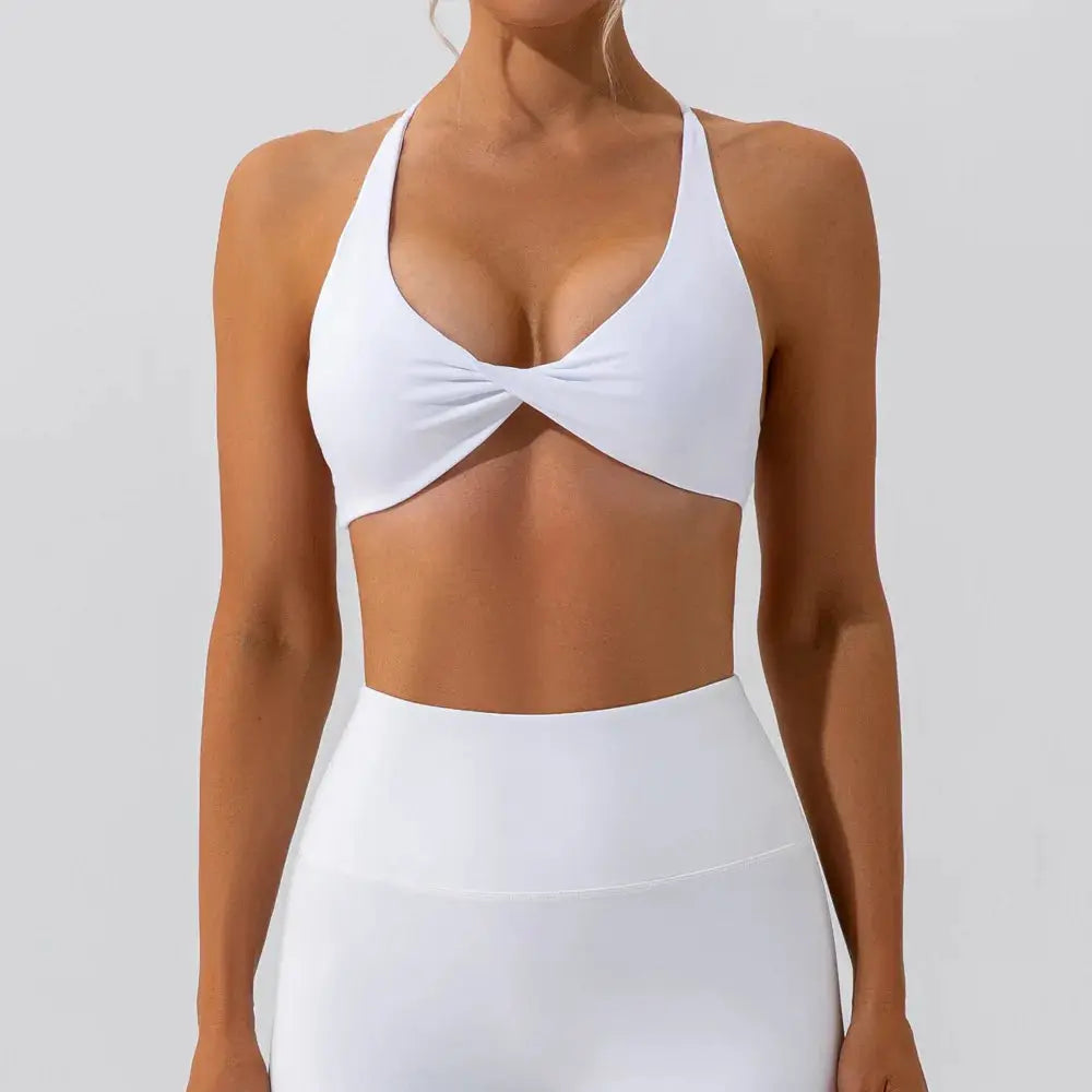 VivaSport Womens Breathable Quick Dry Nylon Spandex Sports Bra For Yoga Running Back Cross Support All Day Comfort