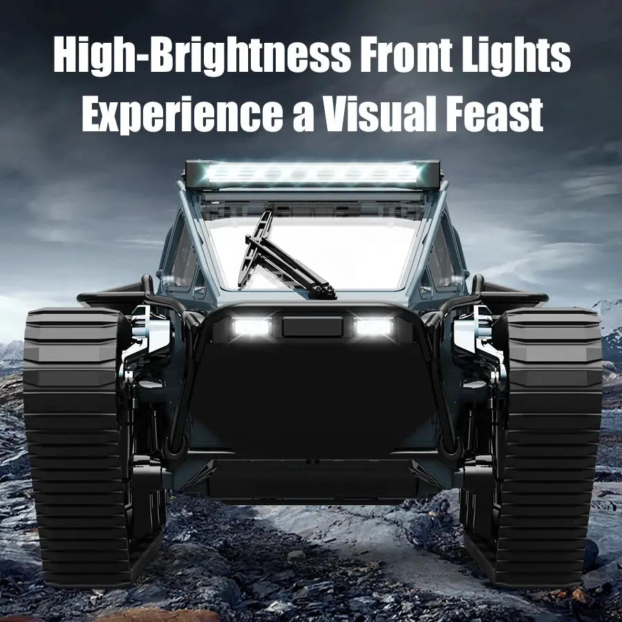 JJRC C8812 LED Light Full Scale Tracked Tank Simulation Model Toy RC Car Drift Remote Control Off Road Vehicle