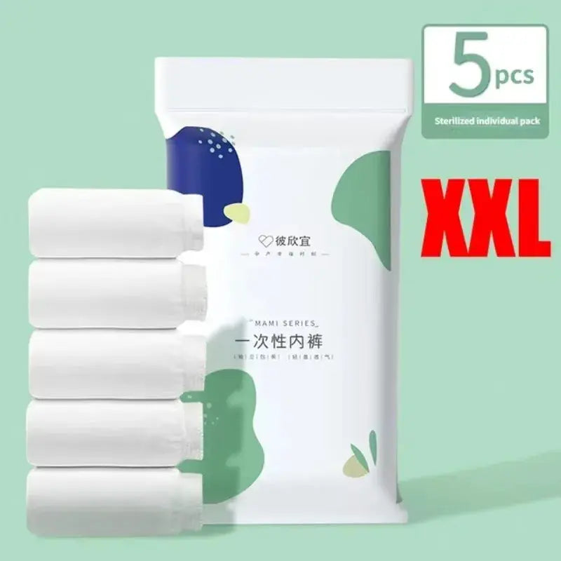 Disposable maternity panties by Simples Market, sterile postpartum shorts, XXL, 5pcs pack