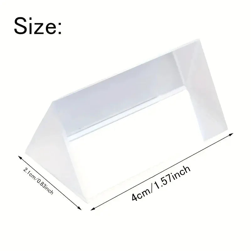 Edu Prism Educational Glass Prism Displays Spectral Reflections for Teaching and Photography Enthusiasts