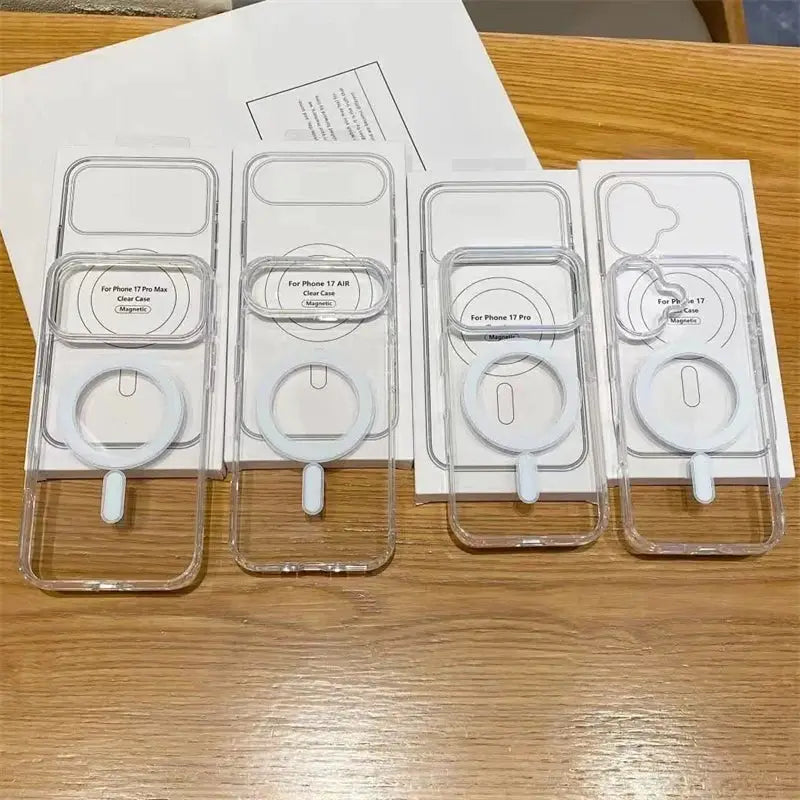 NovaCase MagSafe Transparent Back Case For iPhone 17 Series And Earlier Models Hard Clear Protection