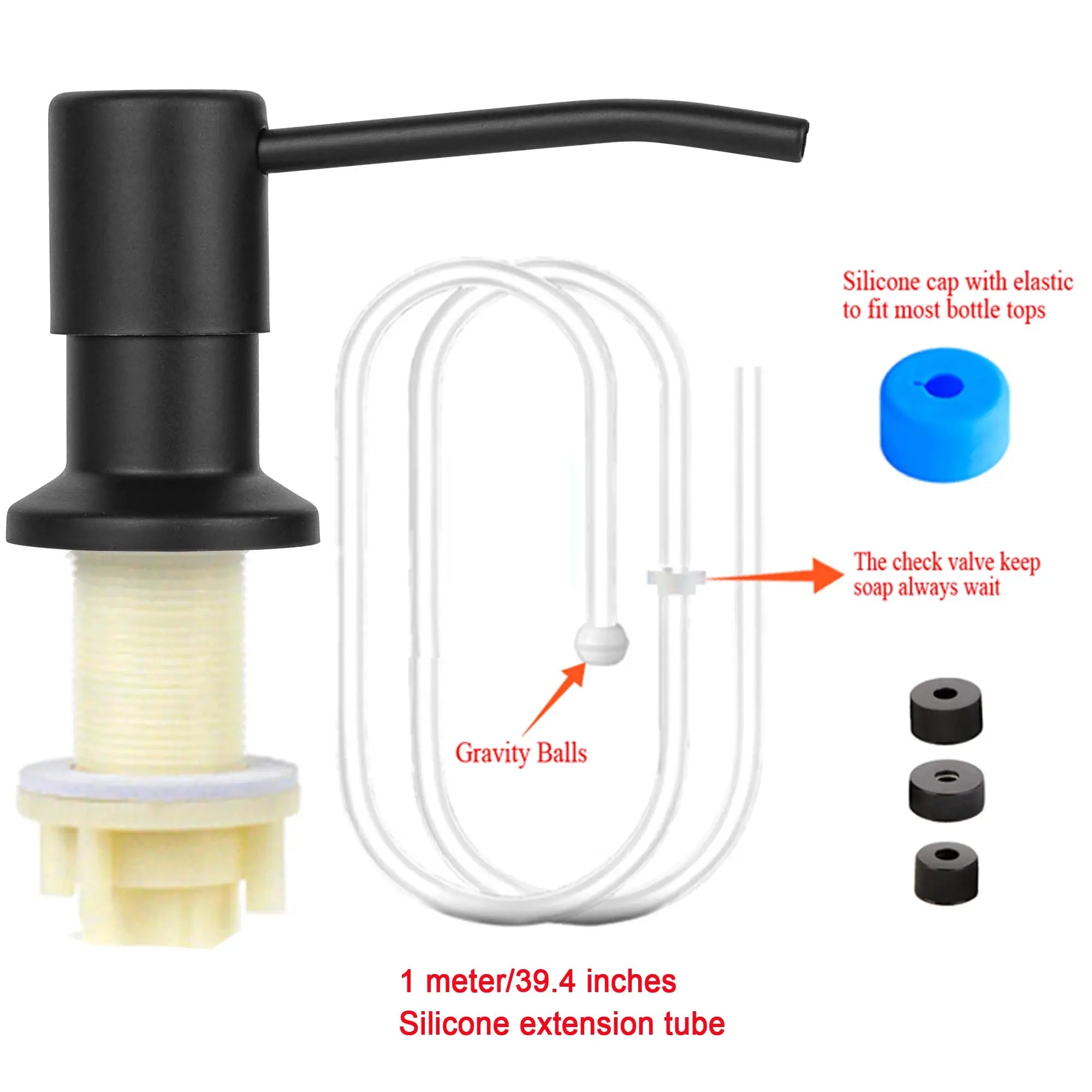 Under Sink Soap Dispenser Pump With Extension Tube Kit For Kitchen Sink Direct From Large Container No More Refills