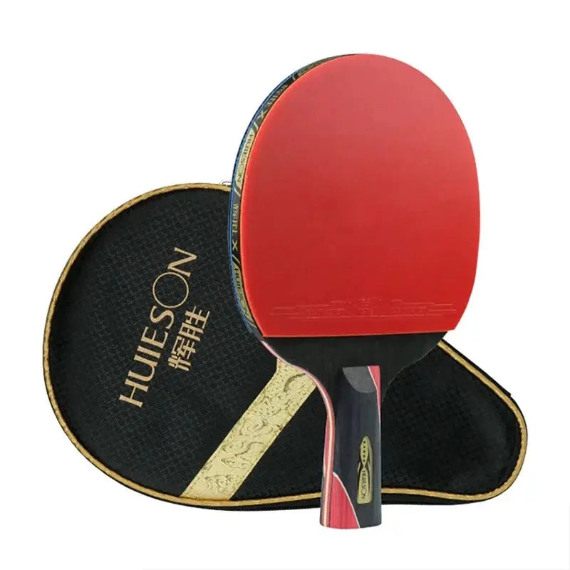 HuIESON Single Professional Training Carbon Table Tennis Bat Racket Ping Pong Paddle For Beginners And Pros 6 7 8 Star