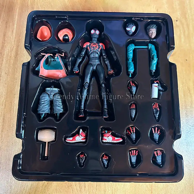 Sv Action Spiderman Miles Morales Action Figure From Into The Spider Verse Marvel Collectible Toy
