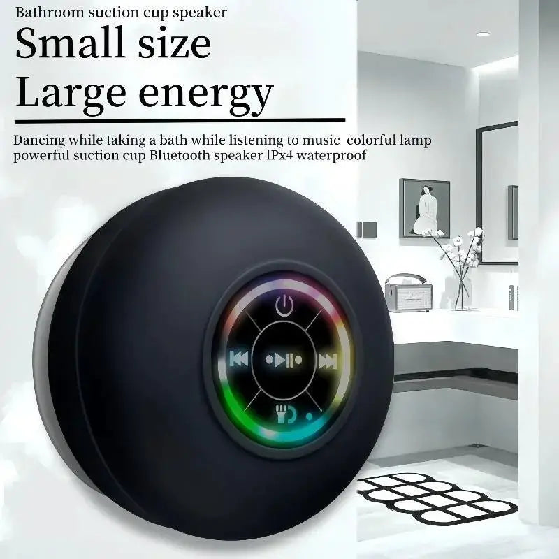 Waterproof Bluetooth Speaker Mini Subwoofer With Suction Cup Mic Handsfree Calling For Bathroom Pool Beach