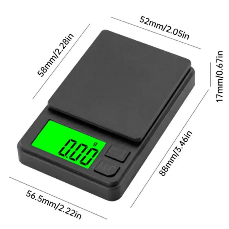 ZenPro Precision Pocket Scale 1000g Capacity 0.1g Increments With Backlit LCD For Travel Jewelry Food