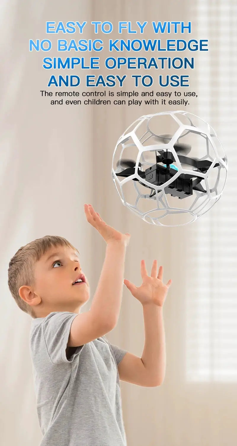 SG600 MAX 2.4G RC racing football drone with white protective cage, brushless quadcopter for kids and adults