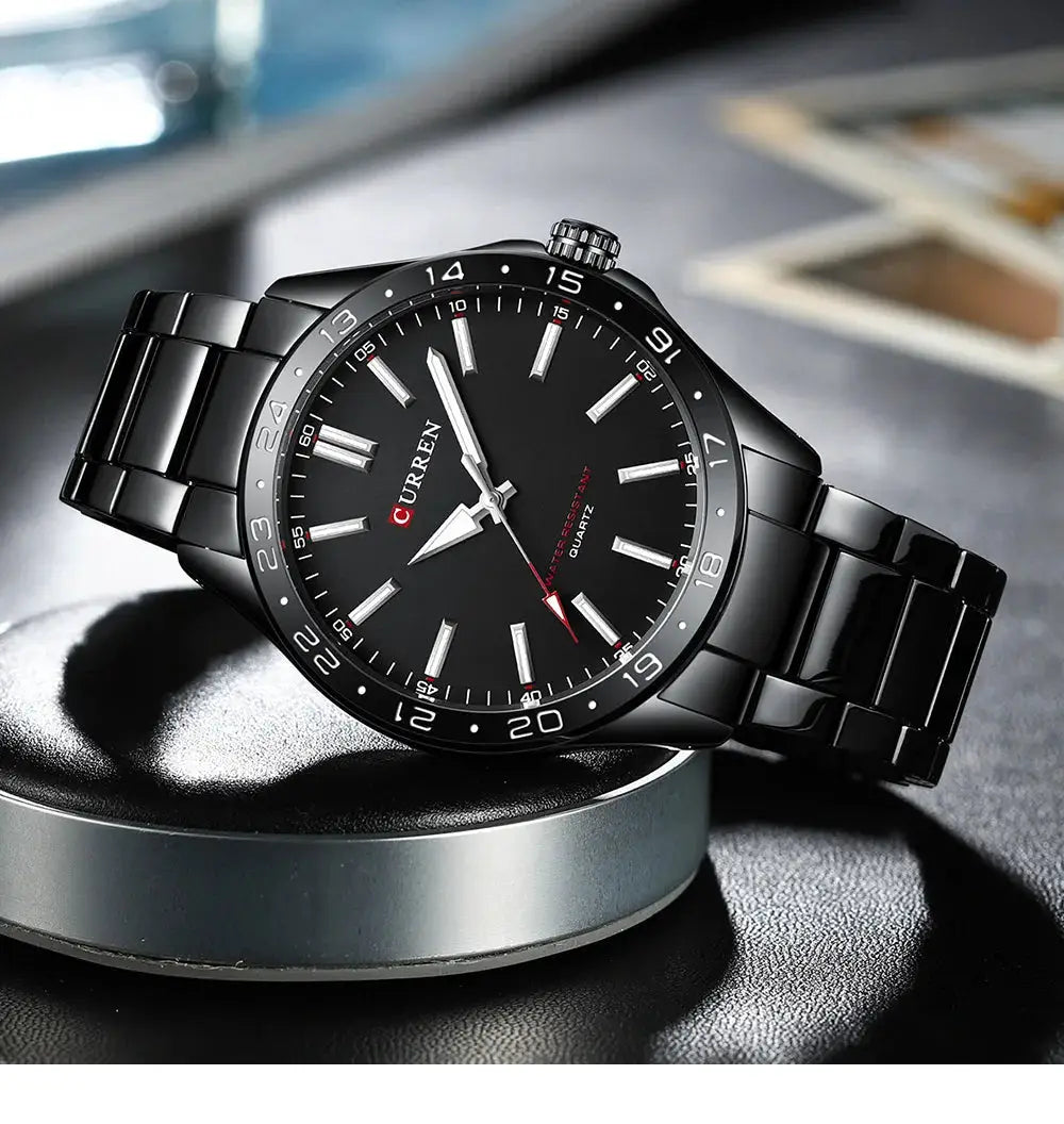 Curren 8452 Ultra Thin Quartz Watch For Men Minimalist Stainless Steel Wristwatch For Everyday Style