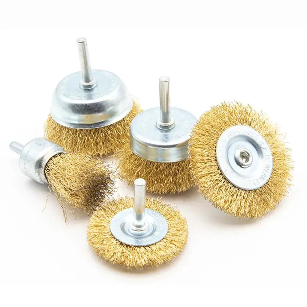 3 Piece Pen Type Steel Wire Brush And 5 Piece Electric Drill Wire Wheel Set For Polishing And Rust Removal Surface Prep