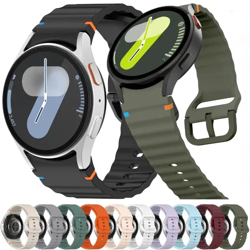 Original silicone sport watch band for Samsung Galaxy Watch 7/FE/5 Pro/6/4 40/44mm, assorted colors Simples Market