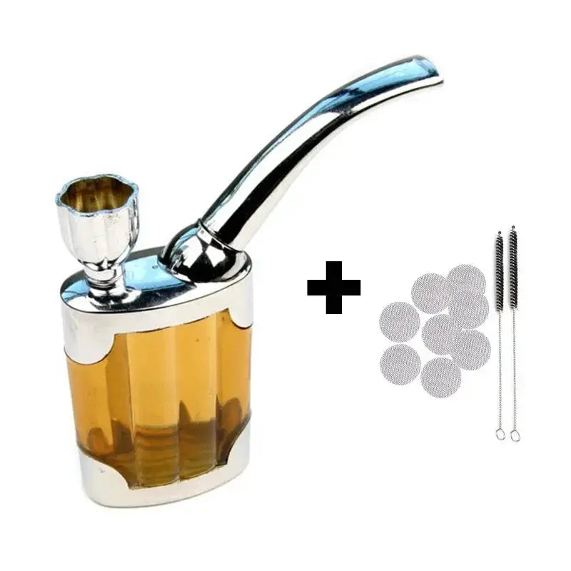Complete Set Cleanable Acrylic Smoking Pipe With Microfilter System To Reduce Tar And Nicotine For Cleaner Smoke