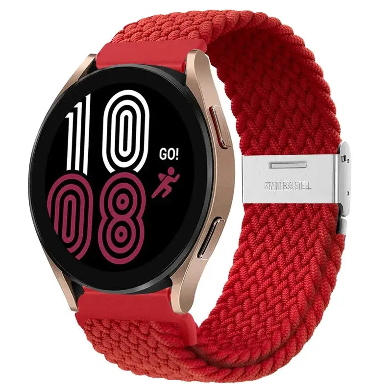 20mm 22mm Nylon Band for Samsung Galaxy Watch 6 5 4 40/44mm 5Pro Active 2 Gear S3 Braided Elastic Bracelet for Huawei GT2/3 4Pro
