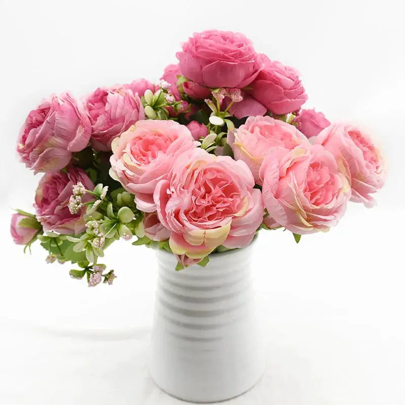 Artificial Peony Bouquet 9 Heads One Bundle for Home Decor Wedding DIY Festival Outdoor Decor Scrapbooking Bonsai Gifts