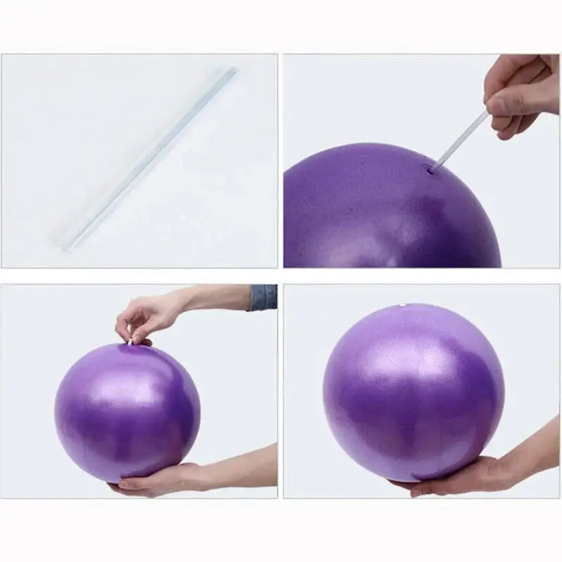 ZenFlex 25cm Mini Yoga Ball Explosion Proof Thick PVC Non Slip For Pilates And Home Workouts