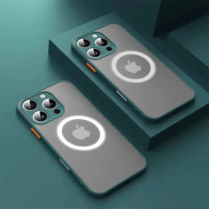 Luxury Armor Matte MagSafe Case for iPhone 11 Through 17 Pro Max Mini Plus Shockproof Protection