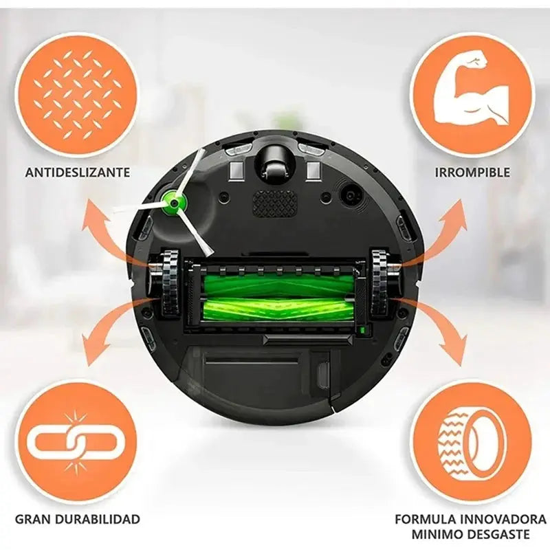 Tires For iRobot Roomba Wheels Anti Slip Rubber Tires For iRobot Roomba Wheels 500 600 700 800 900E5 I7 S9 980 698 Series Spare Parts