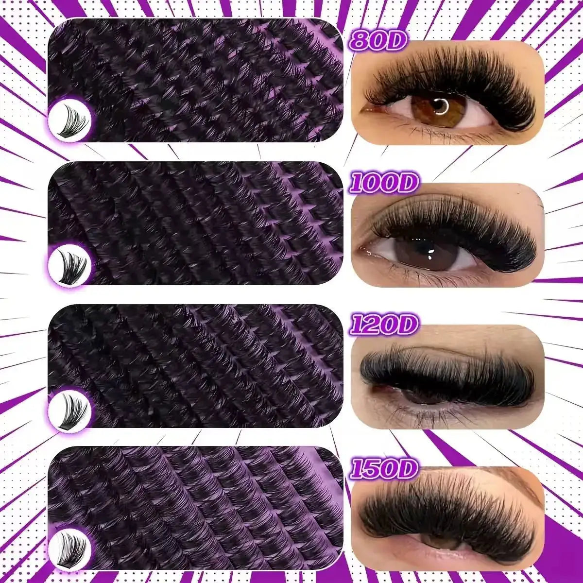 DIY Lash Extension Kit For Clusters And Individual Eyelashes 9 To 16mm Bond And Seal Wispy Natural Look