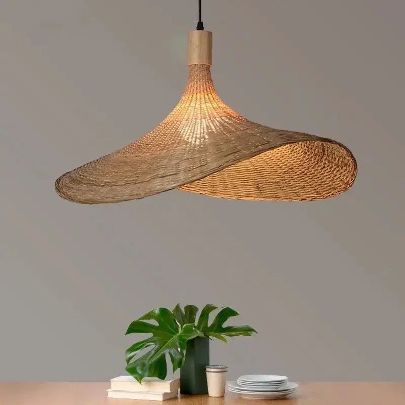 Hand Knitted Chinese Style Weaving Bamboo Pendant Lamp 18 Cm 19 Cm 30 Cm Hanging Light For Restaurant And Home Decor E27 - Simples Market