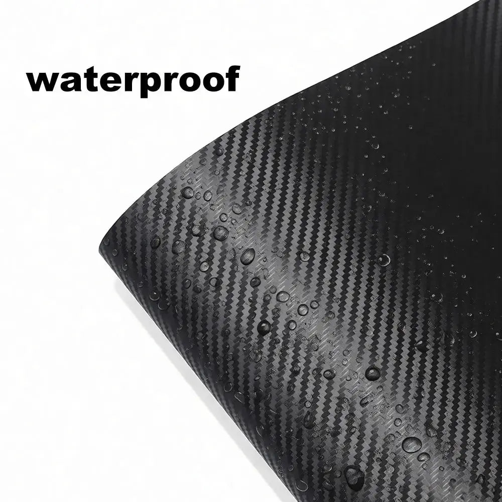 3D carbon fiber black vinyl wrap sheet, waterproof auto body film for cars and motorcycles