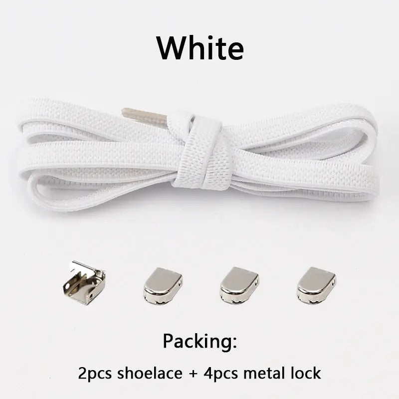 FlexFit No Tie Elastic Shoelaces One Size Fits All Adults And Kids Quick Slip On Shoes