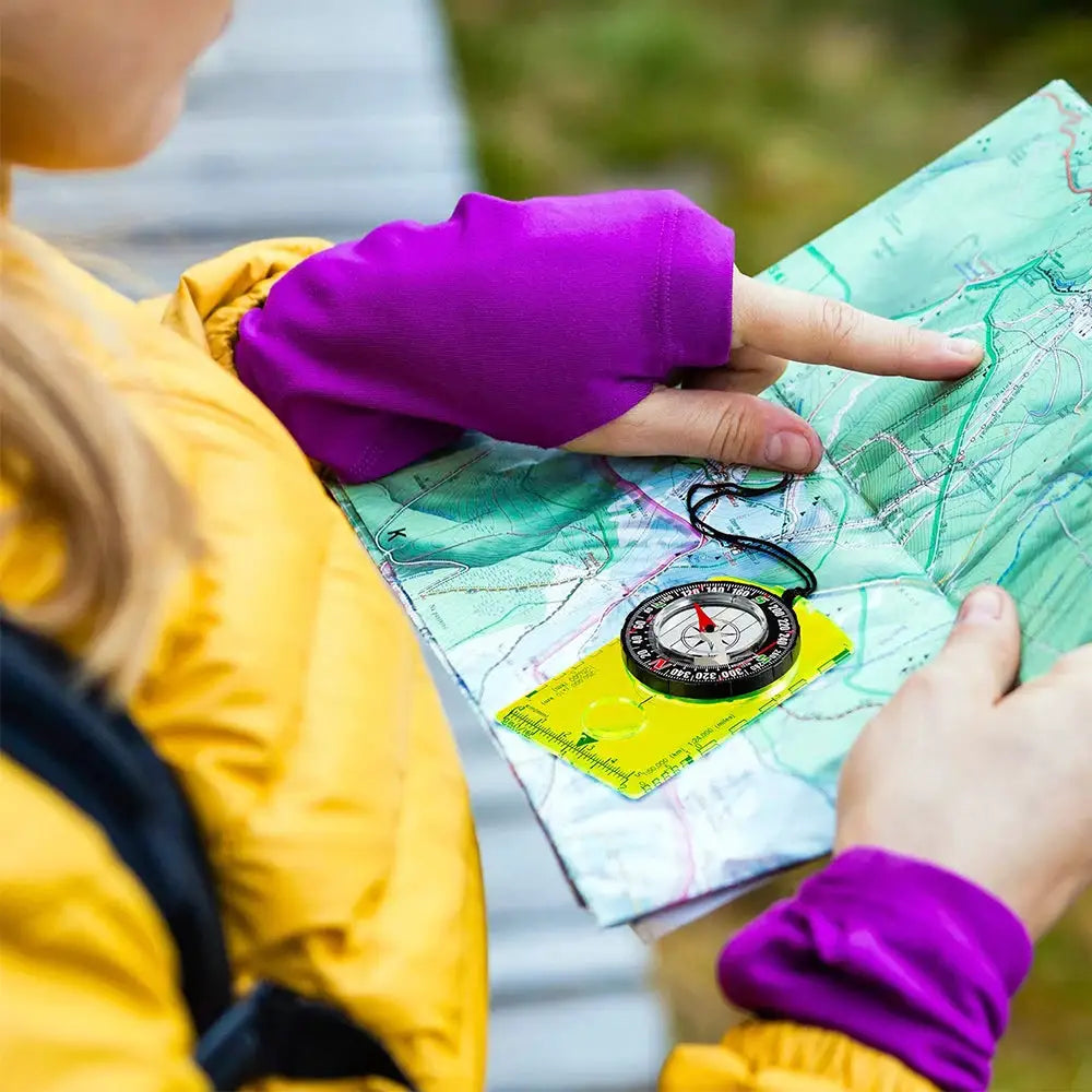 Waterproof Outdoor Compass For Hiking Camping Orienteering And Backpacking Map Reading Navigation Gadget For Scouts Kids