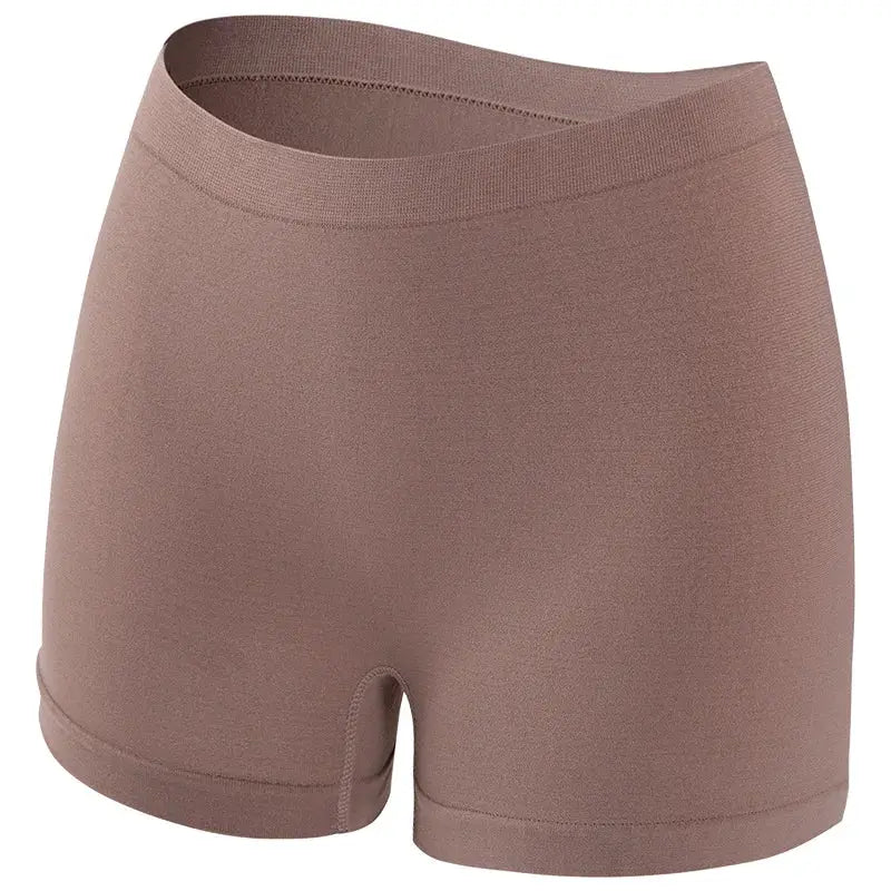 1-pack women's seamless boyshort panties, nude beige color, anti-chafing stretchy soft underwear