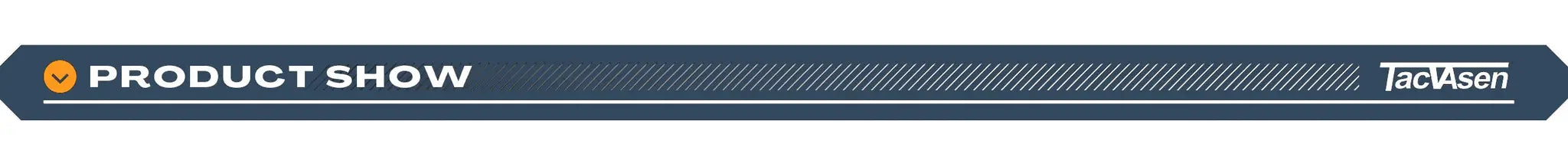 TACVASEN jacket product show banner with blue background and TacVasen logo on the right