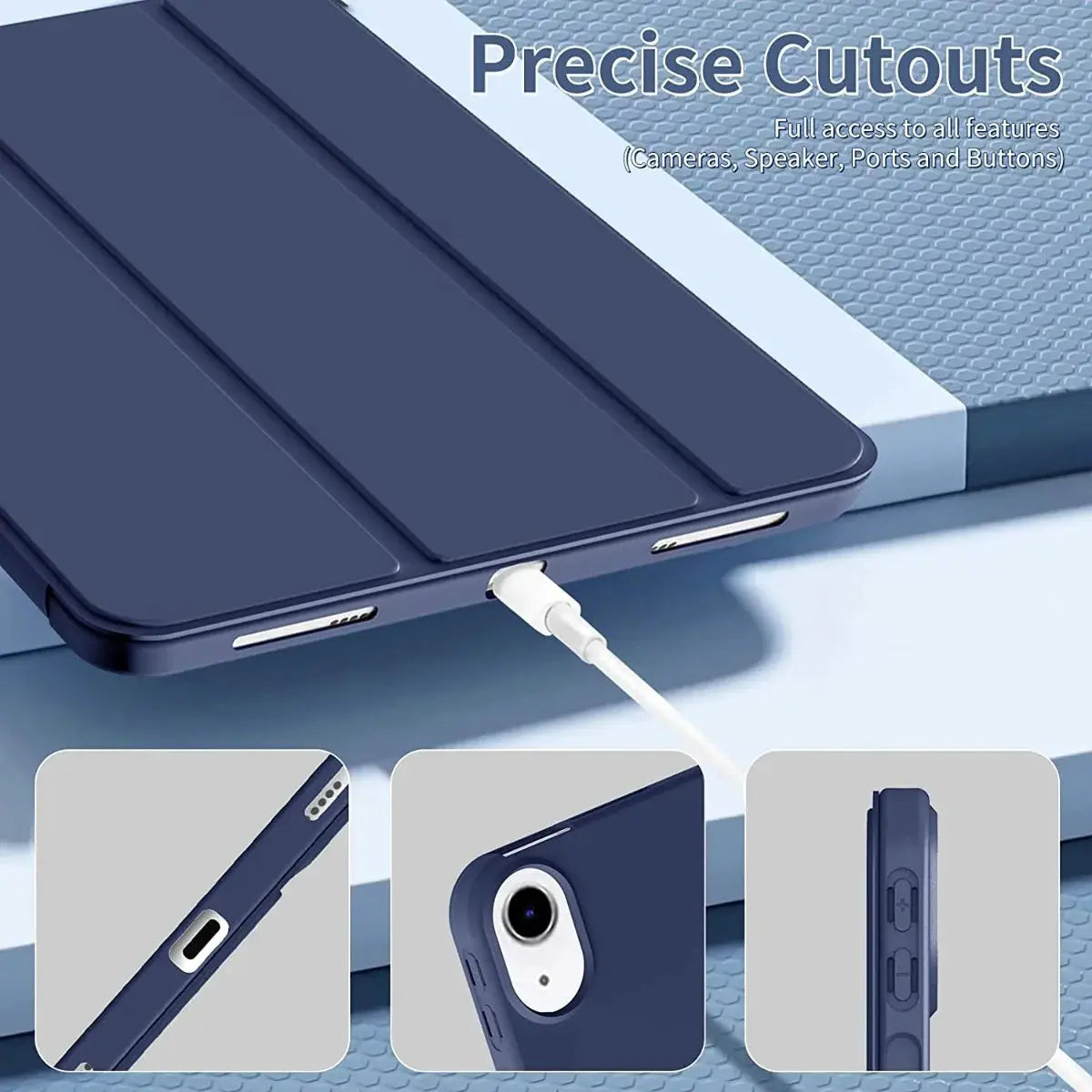 ZenGuard Magnetic Pencil Holder Tablet Case For iPad 7th To 10th Gen 10.2 And iPad Air 10.9