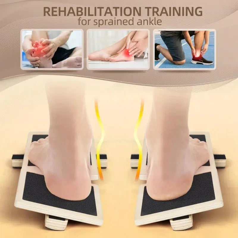 Single Foot Balance Board Ankle Strengthener For Physical Therapy And Posture Correction Non Slip Wood Wobble Board