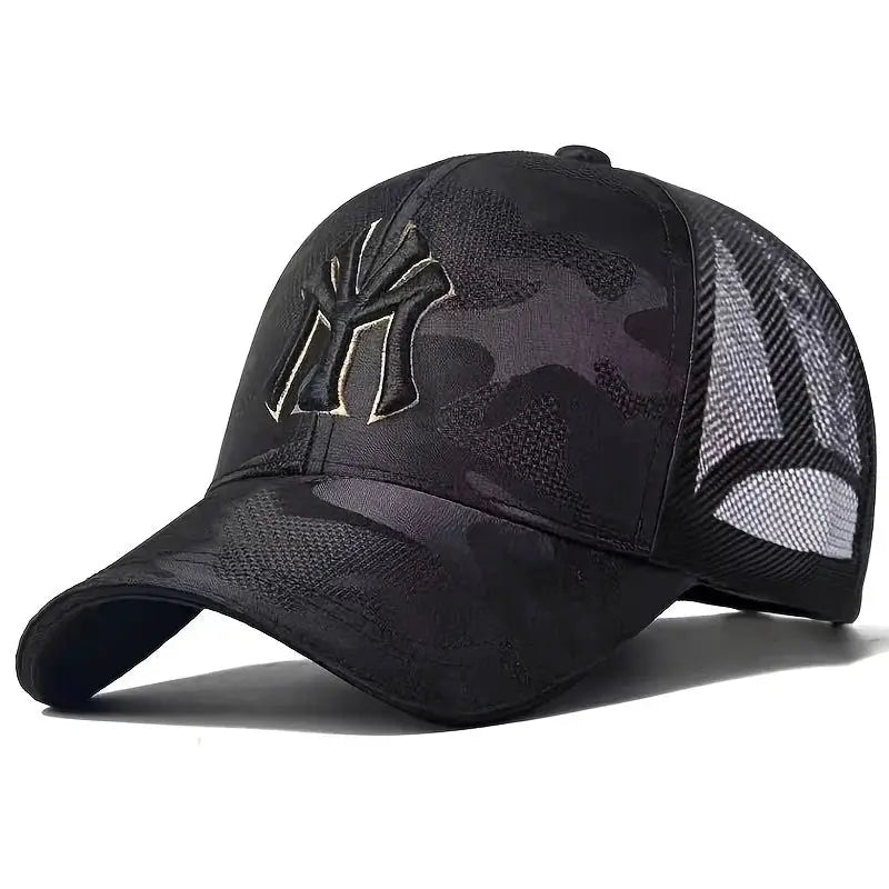 Letter Embroidery Camouflage Baseball Cap Adjustable Unisex Sun Protection Hat For Men Women Outdoor Casual