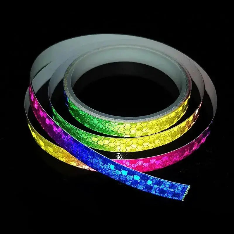 1cm By 8m Reflective Fluorescent Bike Tape Strips For Bicycle Helmet Motorcycle Scooter MTB Cycling Safety
