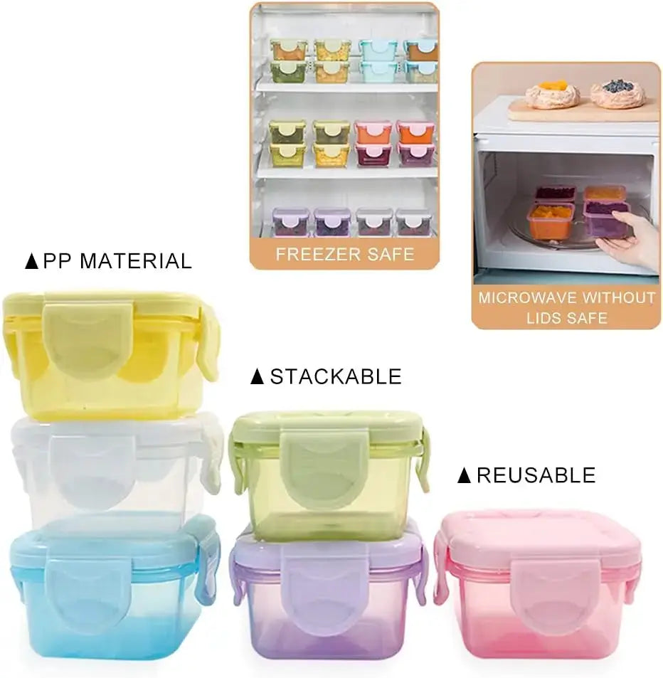 SmartSeal Mini Food Storage Containers Set With Leakproof Lids For Airtight Freshness On The Go