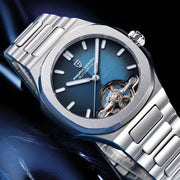 PAGANI DESIGN Skeleton Tourbillon Automatic Mens Watch Luxury Stainless Steel Wristwatch With Sapphire Crystal