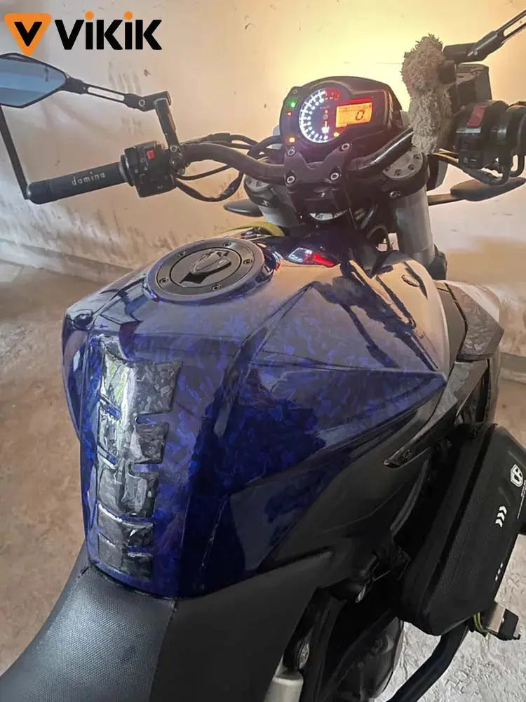 Car stickers PET forged blue carbon fiber color-change vinyl film for auto/motorcycle self-adhesive Simples Market