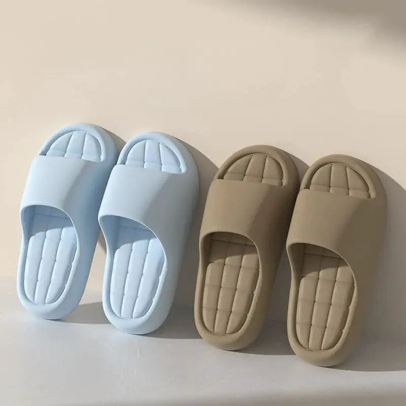 Unisex Cloud Cushion Slides With Thick Platform And Non Slip Sole Indoor Slippers For Summer Comfort