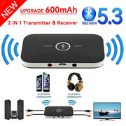 B6 Bluetooth Five Point Three 2 In 1 Transmitter And Receiver Dual Mode Wireless Adapter 3 5mm RCA USB Car TV Headphones