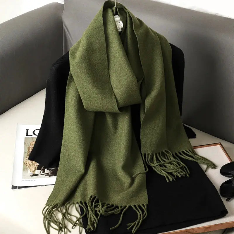 Brand 62 Womens Long Cashmere Blend Winter Scarf Hijab Shawl Wrap For Outdoor Warmth