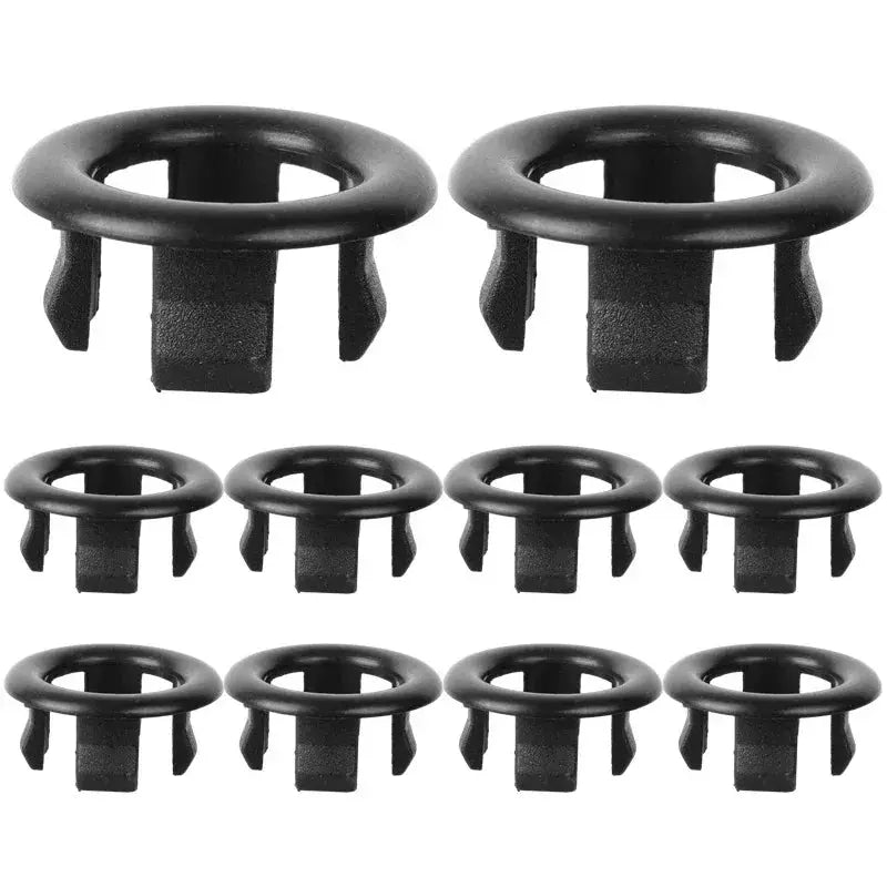HomeX Round Sink Hole Overflow Cover Durable Plastic Silver Plated Drain Cap For Kitchen And Bathroom