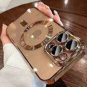 MagGuard Magnetic Plating Camera Lens Protection Case for iPhone MagSafe Full Lens Coverage 11 Through 17 Pro Max Plus