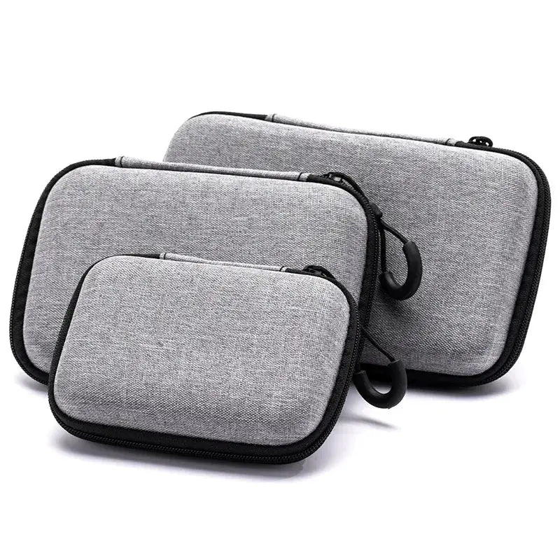GuardianCase Shockproof Headphone Case Ultra Portable Protection For Earphones Memory Cards And USB Cables Leather Finish