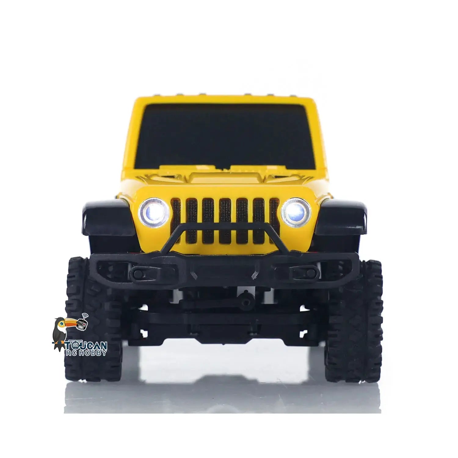 Simples Market 2.4G 1/36 Mini RC Rock Crawler, yellow, 4WD off-road toy.