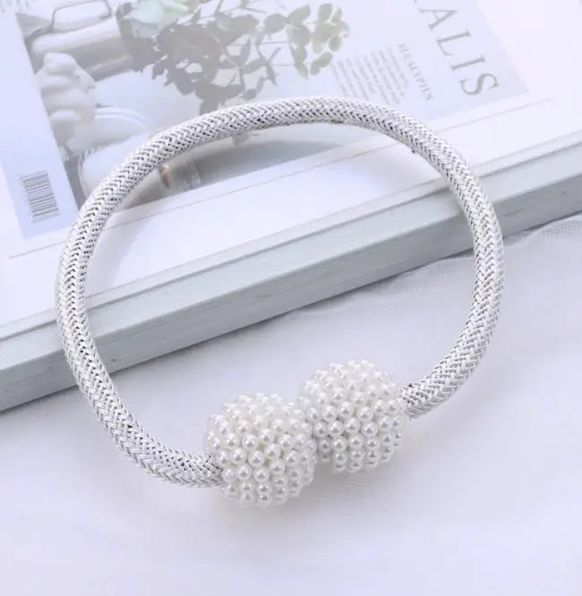 Pearl Magnetic Curtain Clips Tie Back Buckles European Style Curtain Holdbacks No Drill Easy Install
