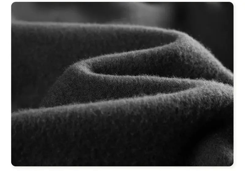 ZODF Trendy Men 345gsm fleece sweatpants fabric close-up in black