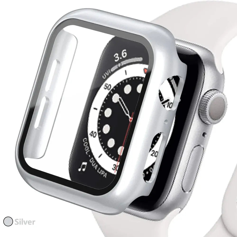 Tempered Glass+Cover for Apple Watch Case Ultra Accessories SE 3 4 5 6 7 8 Iwatch Screen Protector Case 49mm 45mm 41mm 44mm 40mm