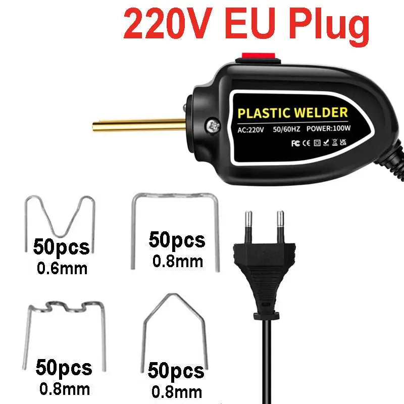 100W Plastic Welding Machine Plastic Welder Gun Bumper Repair Kit With 200Pcs Hot Staples For Car Bumper Tools